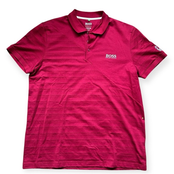 HUGO BOSS Red Polo Shirt Men’s size XXXL Royal County Down Golf Club - Picture 1 of 11